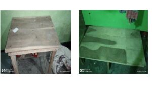 ১ টা সিঙ্গেল বেড ও ১ টা টেবিল